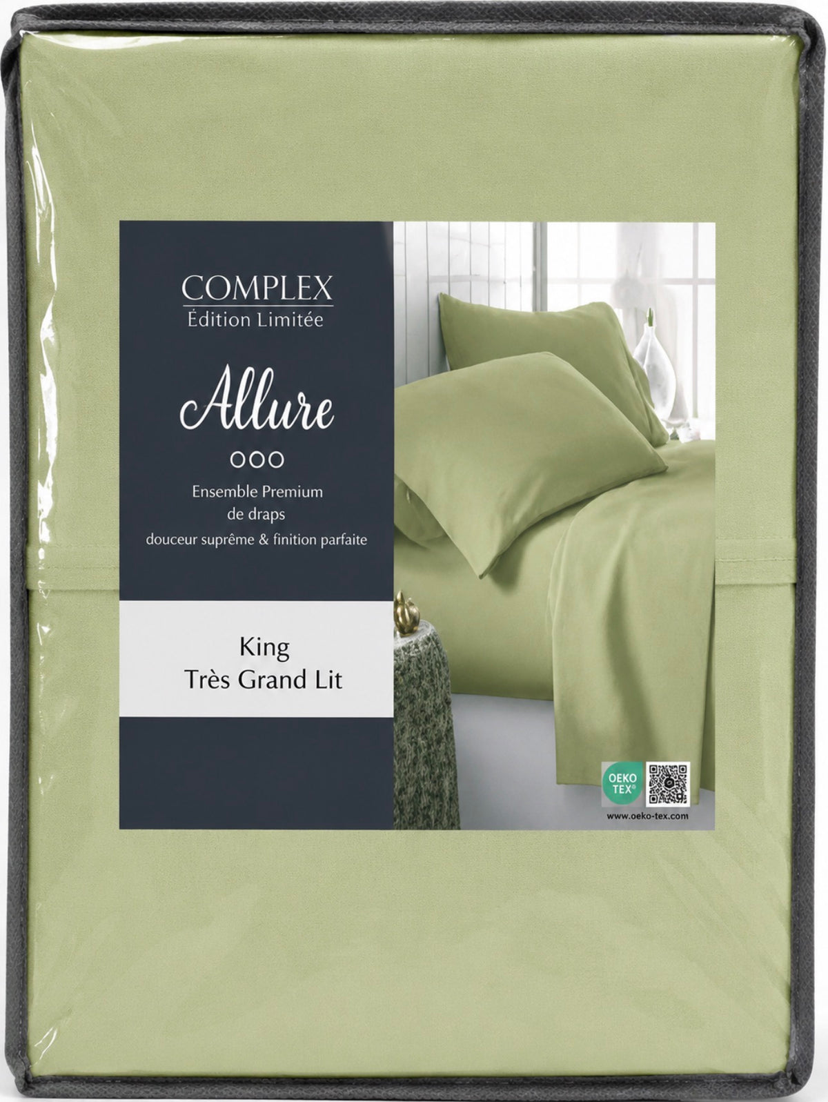 COMFY BAMBOO WORLD QUEEN SHEET SET 4PCS - SAGE GREEN FLORAL