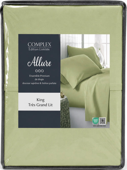 COMFY BAMBOO WORLD QUEEN SHEET SET 4PCS - SAGE GREEN FLORAL