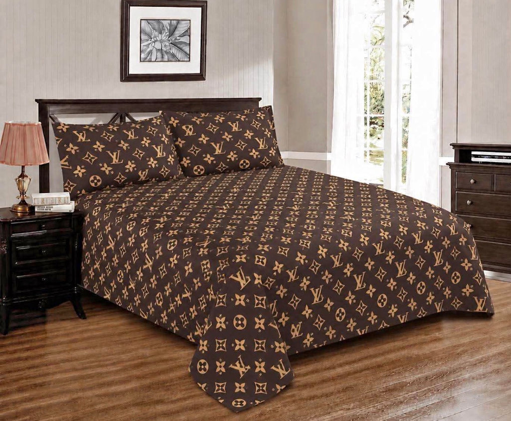 louis Vuitton comforter set beige